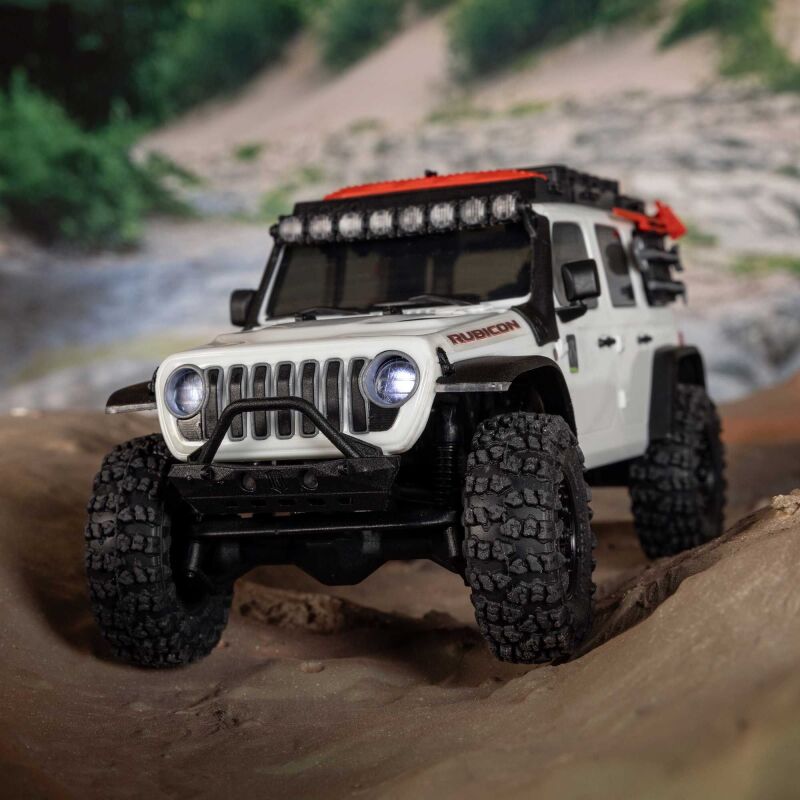 Axial SCX30 Jeep Wrangler JLU 1:30 4X4 Rock Crawler RTR, inkl. Akku & Ladegerät, weiß / AXI-2261T2