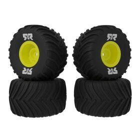 ARRMA dBoots Chevron MT Tire Set Glued (Yellow) (2 Pairs)...