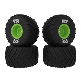ARRMA dBoots Chevron MT Tire Set Glued (Green) (2 Pairs)...