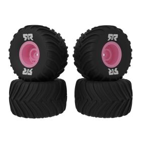 ARRMA dBoots Chevron MT Tire Set Glued (Pink) (2 Pairs) -...