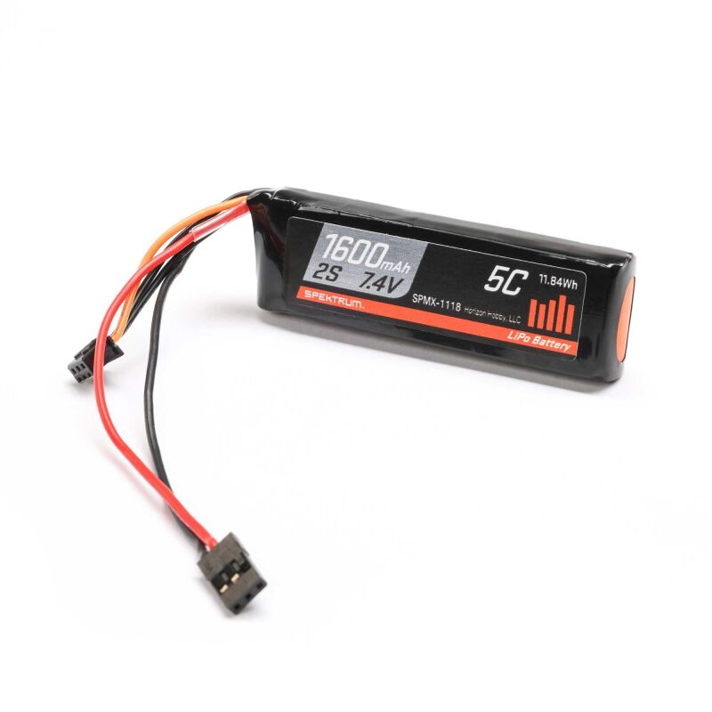 SPEKTRUM 7.4V 1600mAh 2S 5C LiPo RX Battery / SPMX-1118