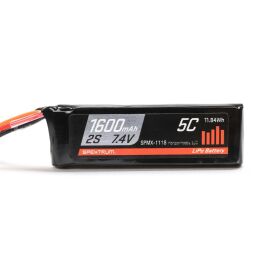 SPEKTRUM 7.4V 1600mAh 2S 5C LiPo RX Battery / SPMX-1118