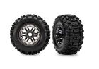 TRAXXAS Maxx Sledgehammer Reifen auf 2.8 Felge schwarz/chrome (2) / TRX8972-BLKCR
