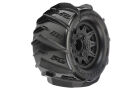 Pro-Line Dumont 2.8" Paddle-Reifen 1:10 Monster Truck montiert auf schwarzen Raid-Felgen mit wechselbarem 12mm Hex (2 Stück) für Traxxas Stampede 2WD und 4X4 / PRO1019310