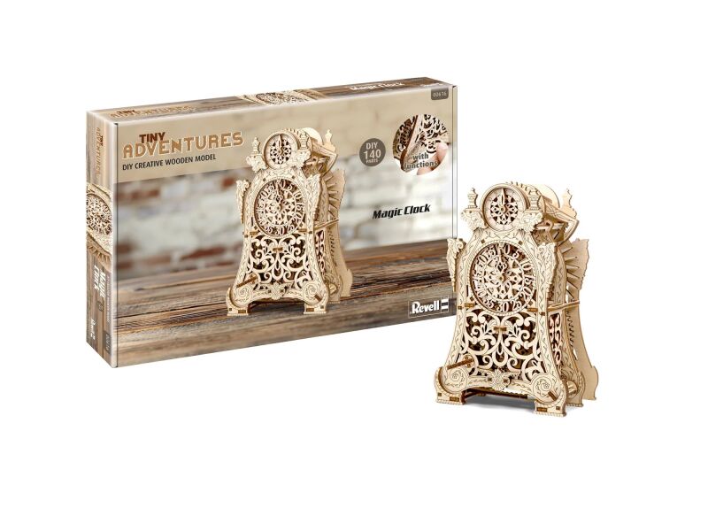 Revell Tiny Adventures Magic Clock Funktionsmodell aus Holz zum Zusammenbauen / 616