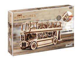 Revell Tiny Adventures London Bus Funktionsmodell 1:40 aus Holz zum Zusammenbauen / 618