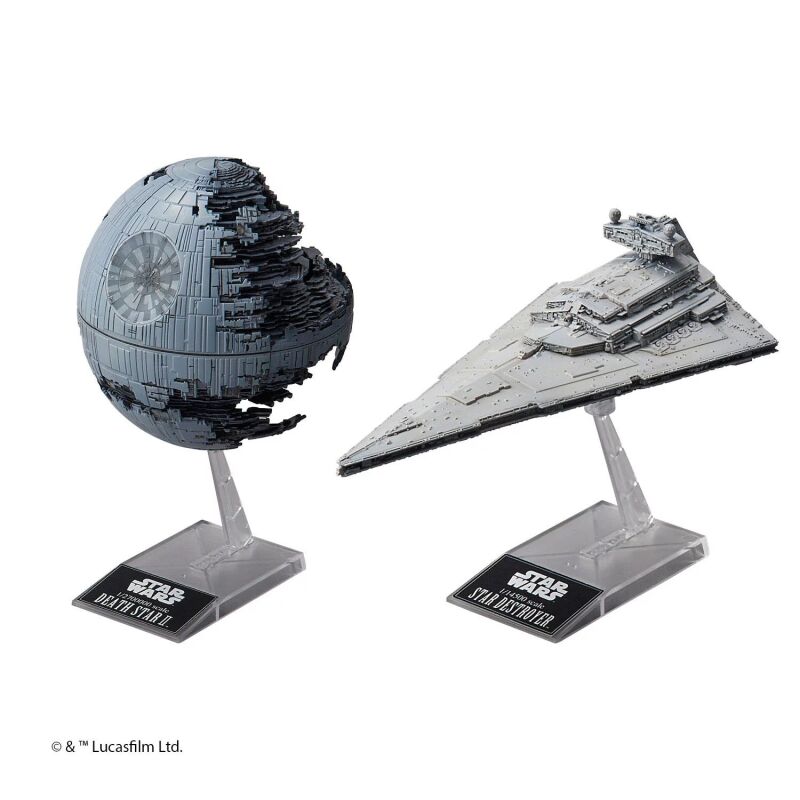 Bandai Death Star II & Imperial Star Destroyer Modellbausatz zum Zusammenstecken Star Wars / 1207