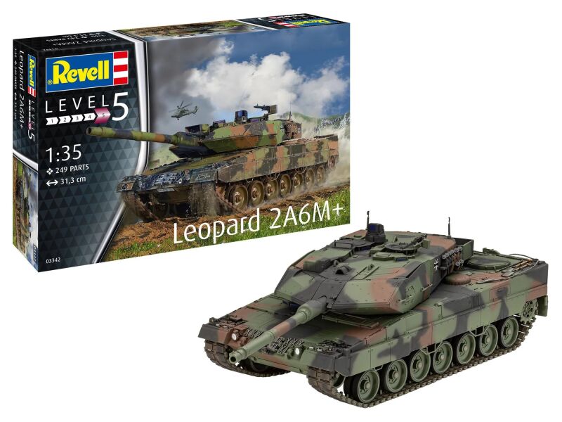 Revell Leopard 2 A6M+ Panzer Modellbausatz 1:35 / 3342