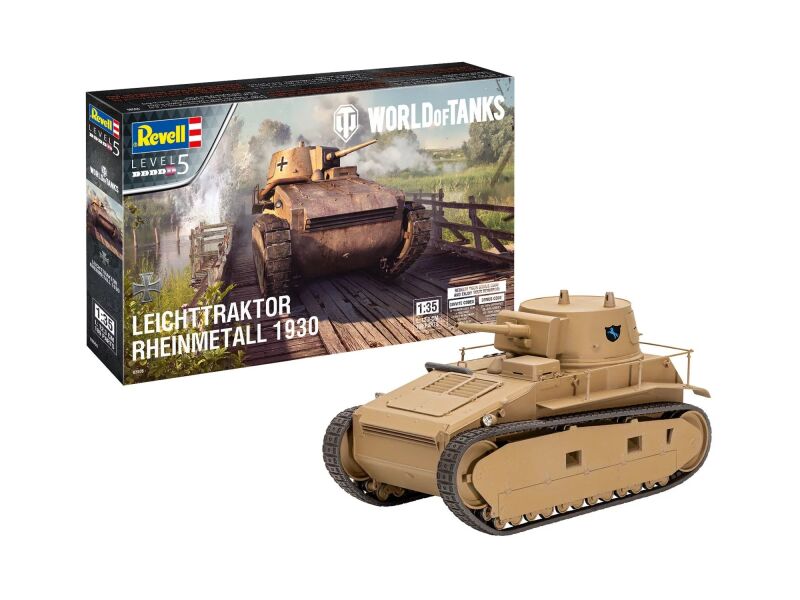 Revell Leichttraktor Rheinmetall 1930 "World of Tanks" Modellbausatz 1:35 / 3506