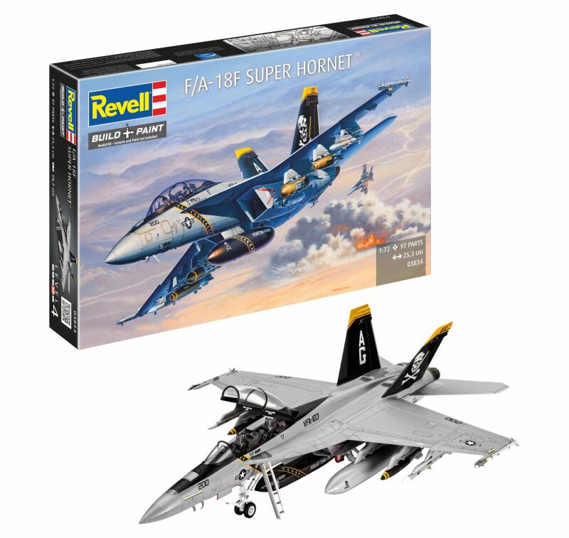 Revell F/A-18F Super Hornet Modellbausatz 1:72 / 3834
