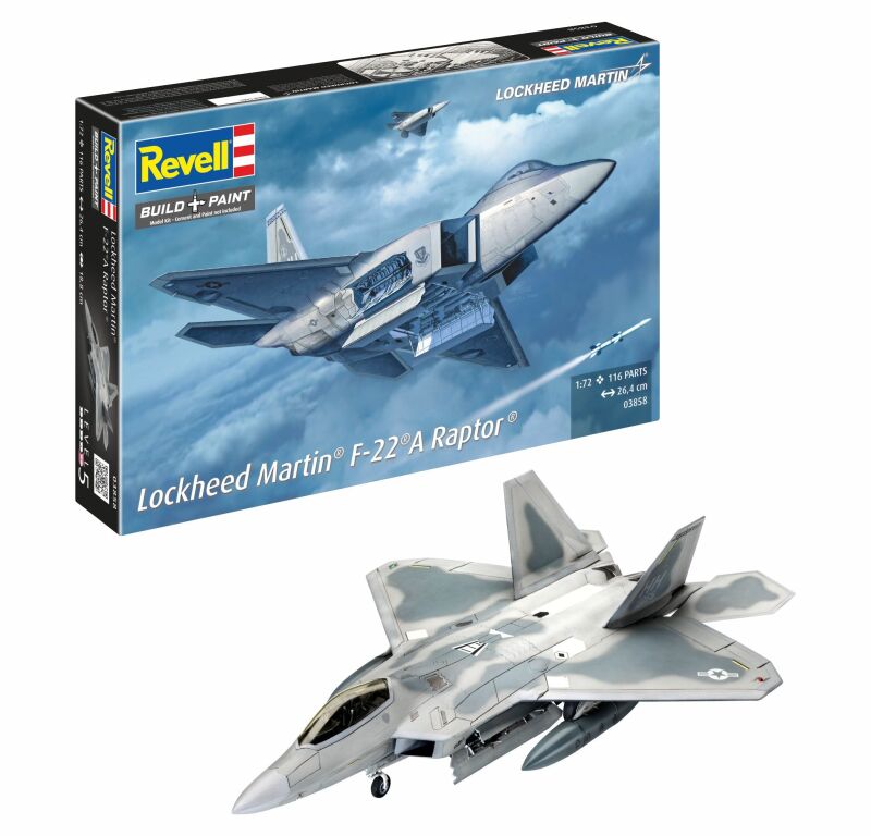 Revell Lockheed Martin F-22A Raptor Modellbausatz / 3858