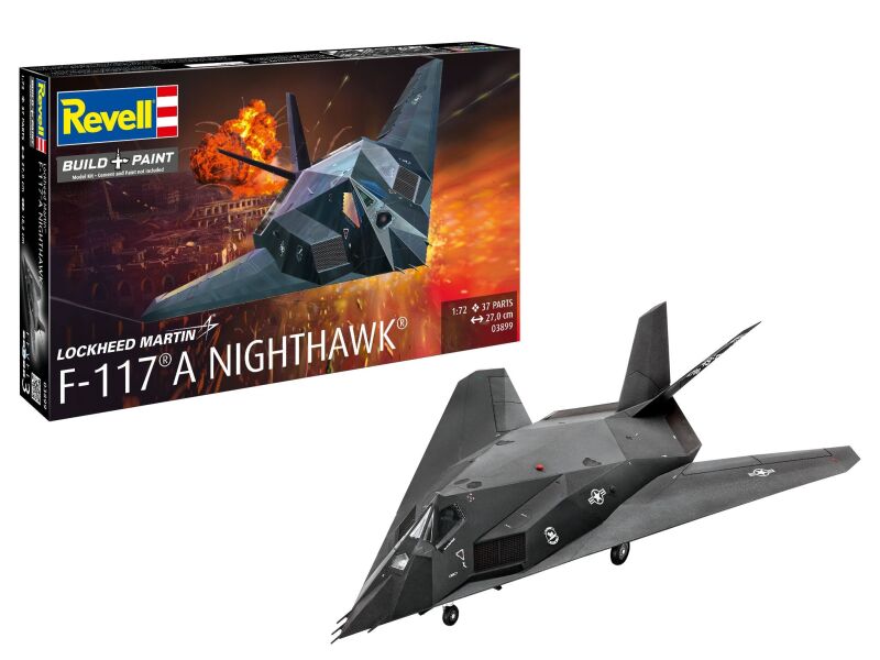 Revell Lockheed Martin F-117A Nighthawk Stealth Fighter Modellbausatz 1:72 / 3899