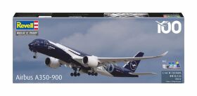 Revell Geschenkset A350-900 - Lufthansa 100years Modellbausatz mit Basiszubehör / 5612