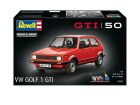 Revell Geschenkset "50 Jahre VW Golf 1 GTi" Modellbausatz mit Basiszubehör / 5623