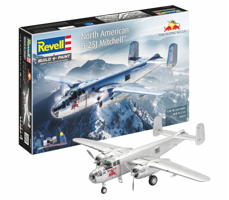 Revell North American B-25J Mitchell Modellbausatz mit Basiszubehör / 5643
