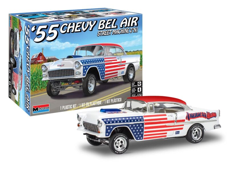 Revell 1955 Chevy Bel Air Street Machine 2N1 Modellbausatz 1:24 / 14519