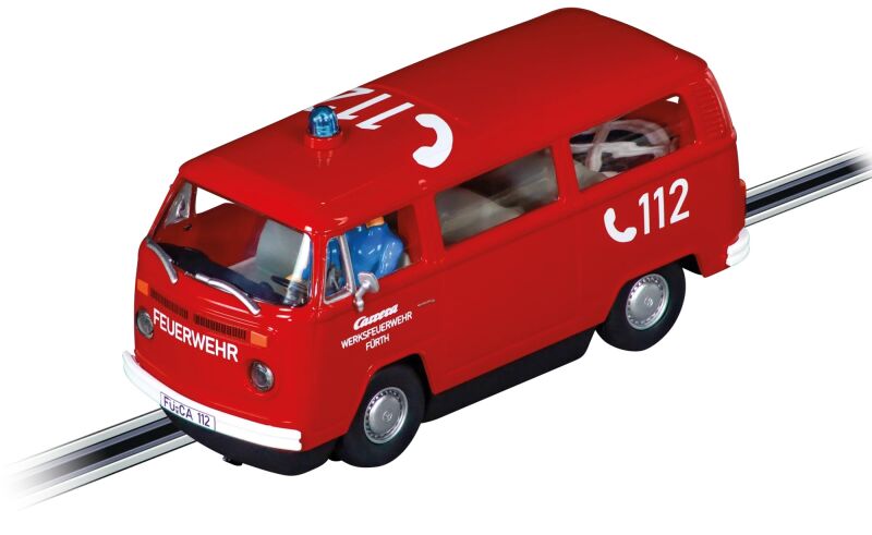 Carrera Evolution VW Bus T2b Feuerwehr Autorennbahn Fahrzeug / 20027837