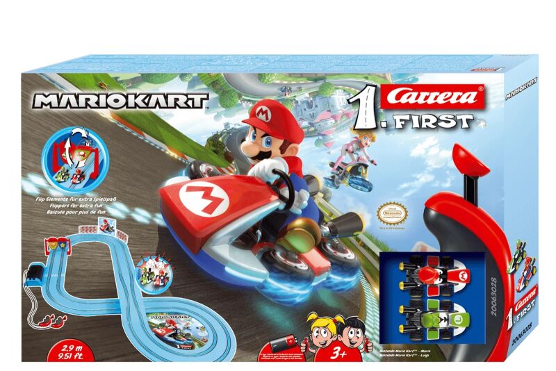 Carrera First Mario Kart(TM) - Mario vs. Luigi Autorennbahn-Set / 20063028