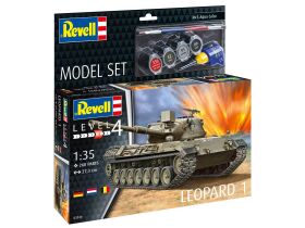 Revell Model Set Leopard 1 1:35 Modellbausatz inkl. Farben, Kleber & Pinsel / 63240
