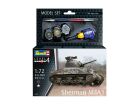 Revell Model Set Sherman M4A1 Modellbausatz mit Basiszubehör / 63290