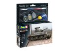 Revell Model Set Sherman M4A1 Modellbausatz mit Basiszubehör / 63290
