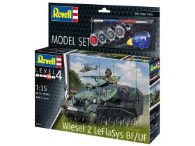 Revell Model Set Wiesel 2 LeFlaSys BF/UF Modellbausatz mit Basiszubehör / 63336