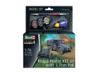 Revell Model Set Krupp Protze Kfz 69 mit 3,7 cm Pak 1:76 Modellbausatz inkl. Farben, Kleber & Pinsel / 63344