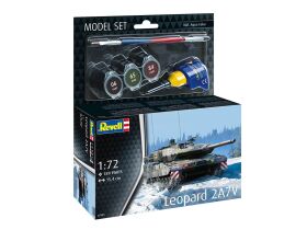 Revell Model Set Leopard 2 A7V Modellbausatz mit Basiszubehör / 63355