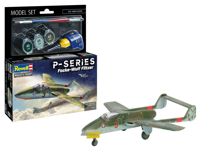 Revell Model Set Focke-Wulf TL Jäger "Flitzer" - P-Series Modellbausatz mit Basiszubehör / 63761