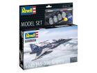 Revell Model Set Saab JAS-39C Gripen Modellbausatz mit Basiszubehör / 63776