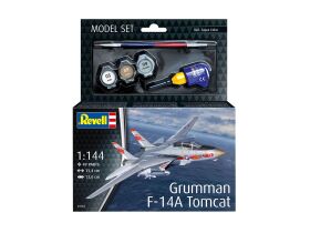 Revell Model Set Grumman F-14A Tomcat Modellbausatz mit Basiszubehör / 63782
