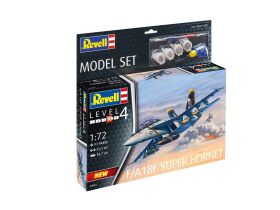 Revell Model Set F/A-18F Super Hornet Modellbausatz mit Basiszubehör / 63834