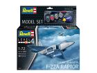 Revell Model Set Lockheed Martin F-22A Raptor Modellbausatz mit Basiszubehör / 63858
