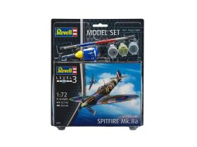 Revell Model Set Spitfire Mk.IIa Modellbausatz mit Basiszubehör / 63953