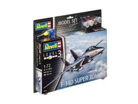 Revell Model Set F-14D Super Tomcat Modellbausatz mit Basiszubehör / 63960