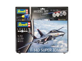 Revell Model Set F-14D Super Tomcat Modellbausatz mit Basiszubehör / 63960