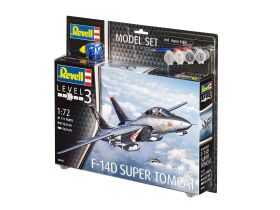 Revell Model Set F-14D Super Tomcat Modellbausatz mit Basiszubehör / 63960