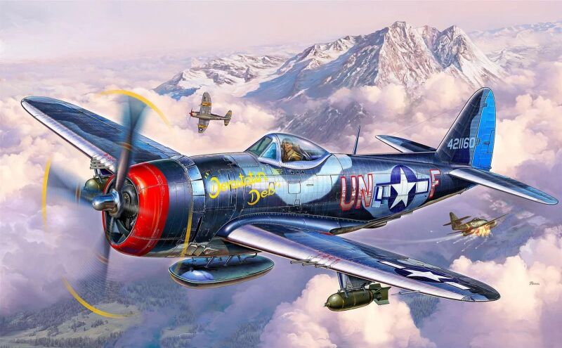 Revell Model Set P-47M Thunderbolt Modellbausatz mit Basiszubehör / 63984