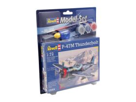 Revell Model Set P-47M Thunderbolt Modellbausatz mit Basiszubehör / 63984