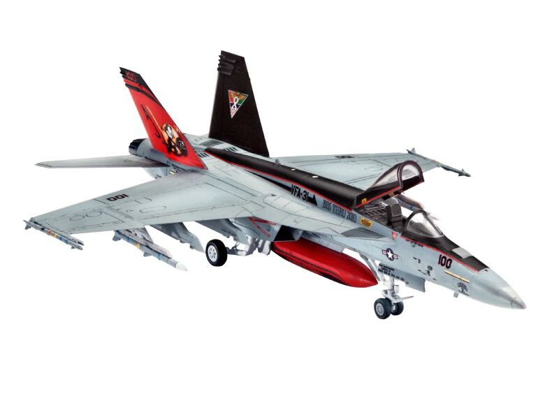 Revell Model Set F/A-18E Super Hornet Modellbausatz mit Basiszubehör / 63997