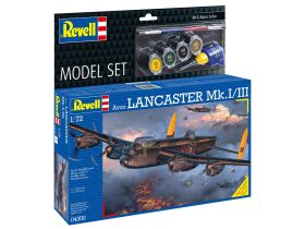 Revell Model Set Lancaster Mk.I/III Modellbausatz mit Basiszubehör / 64300