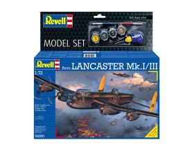 Revell Model Set Lancaster Mk.I/III Modellbausatz mit Basiszubehör / 64300