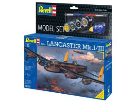 Revell Model Set Lancaster Mk.I/III Modellbausatz mit Basiszubehör / 64300