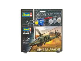 Revell Model Set AH-64A Apache erste Serienversion Modellbausatz mit Basiszubehör / 64985