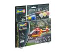 Revell Model Set EC135 AIR-GLACIERS Modellbausatz mit Basiszubehör / 64986