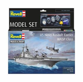 Revell Model Set US Navy Assault Carrier WASP Class Modellbausatz mit Basiszubehör / 65178