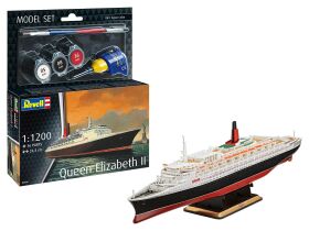 Revell Model Set Queen Elizabeth 2 1:1200 Modellbausatz...