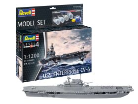 Revell Model Set USS Enterprise CV-6 Modellbausatz mit...
