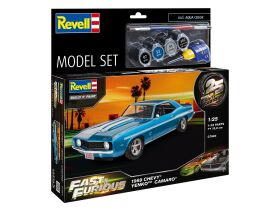 Revell Model Set F&F 1969 Chevy Camaro Yenko Modellbausatz mit Basiszubehör / 67694