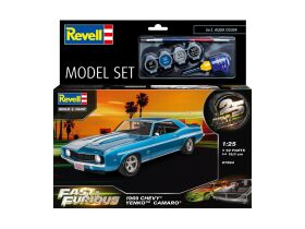 Revell Model Set F&F 1969 Chevy Camaro Yenko Modellbausatz mit Basiszubehör / 67694